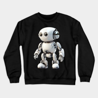 Futuristic White Toy Robot Crewneck Sweatshirt